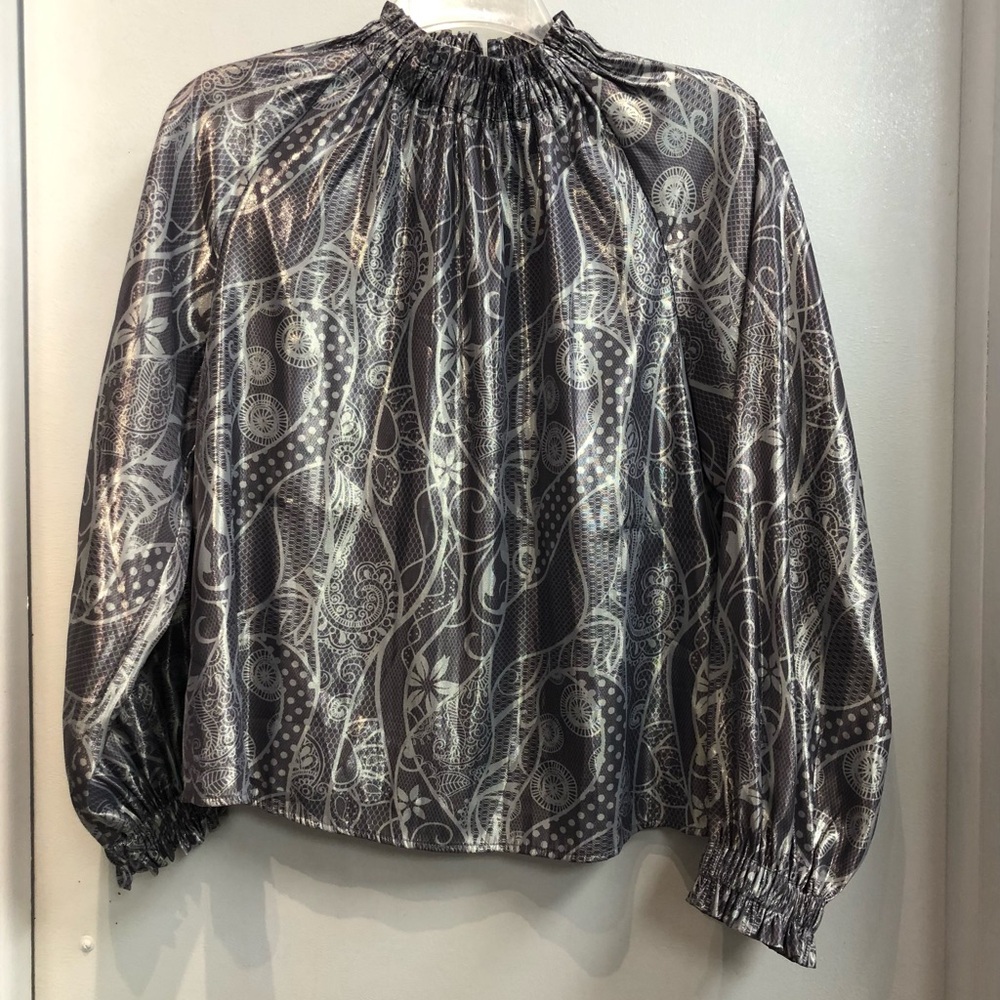Marie Oliver Metallic June Blouse -XS